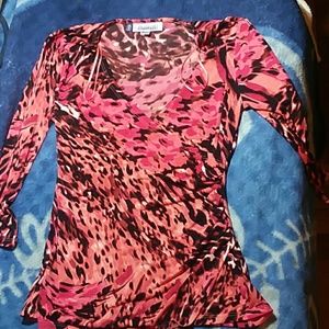 PINK AND BLACK LEOPARD JENNIFER LOPEZ Club Shirt
